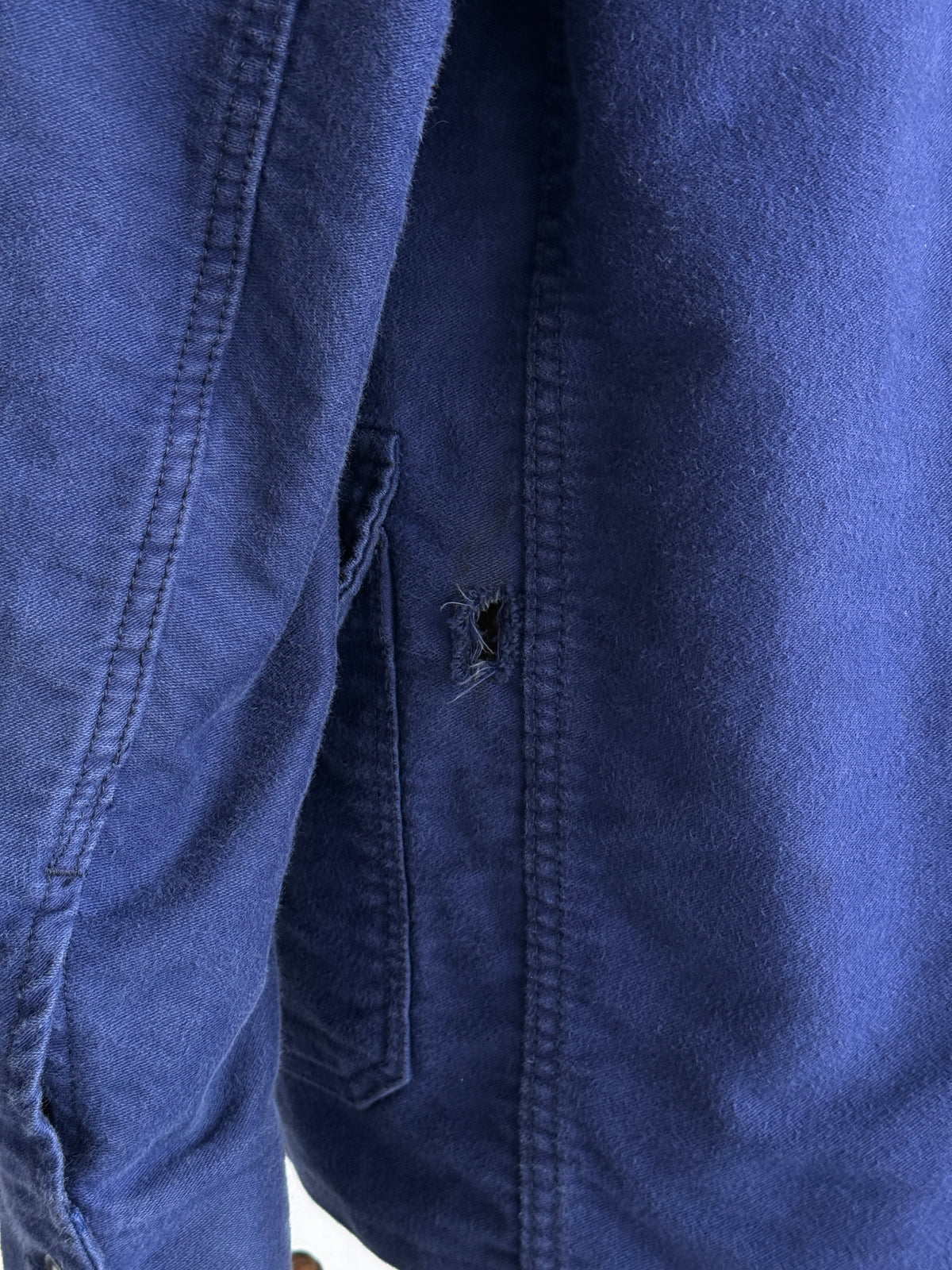 Blue French 90's Vintage Workwear Chore Jacket CH442 - Medium