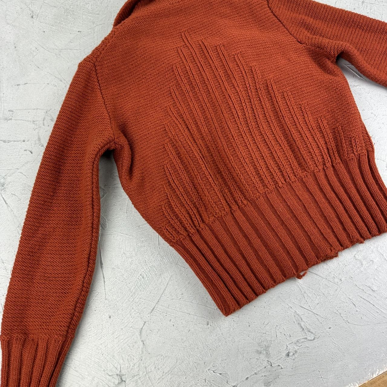 Vintage Knitted Y2K Orange Top - Small Size 8