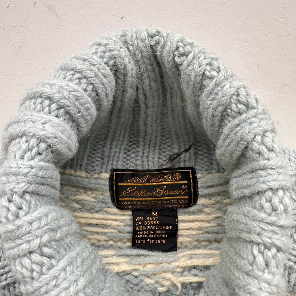 Eddie Bauer 90’s Vintage Geometric Knit Jumper - Small 8/10