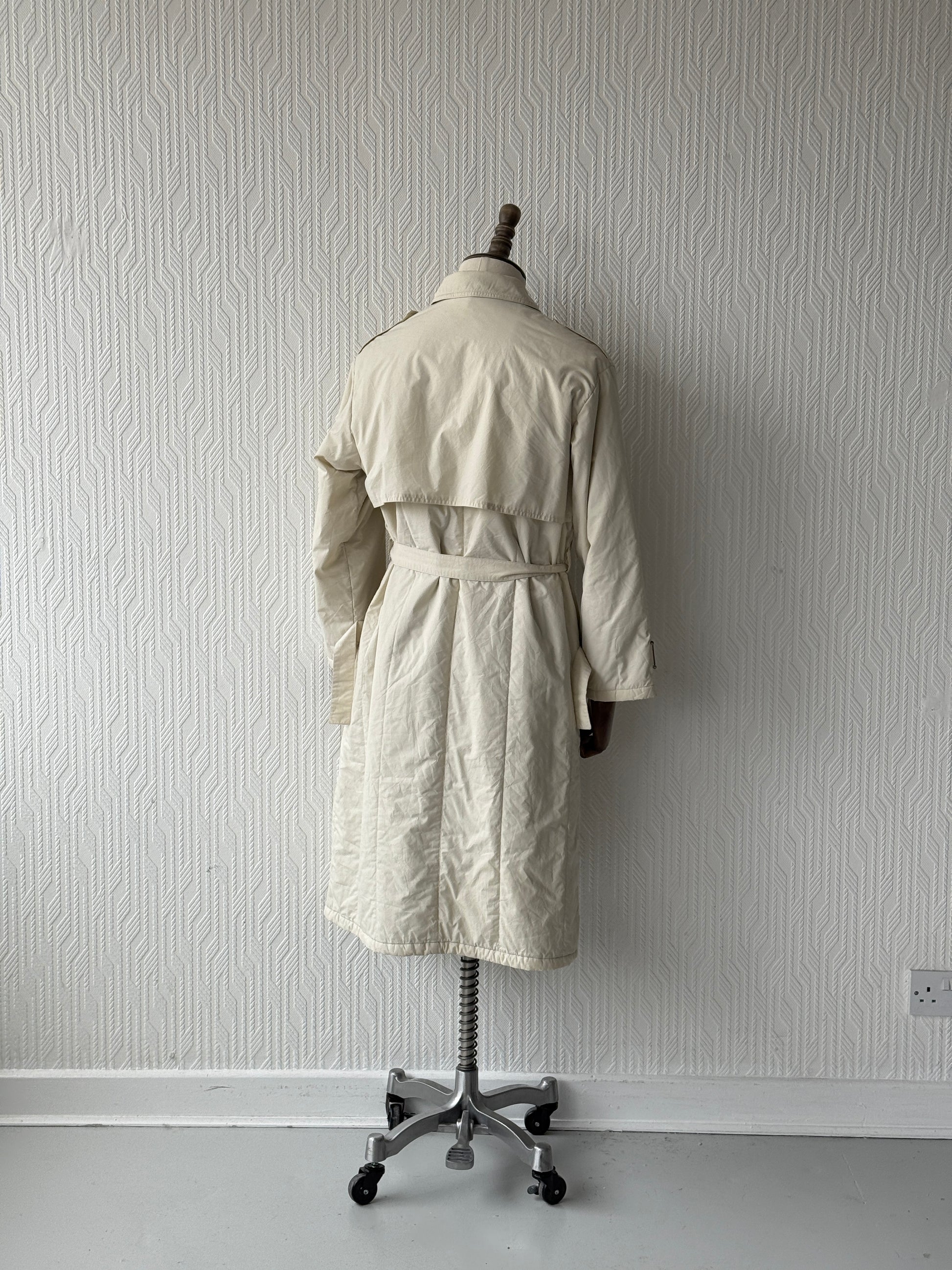 Cream Adidas 80's Vintage Full Body Length Puffer Jacket - UK14
