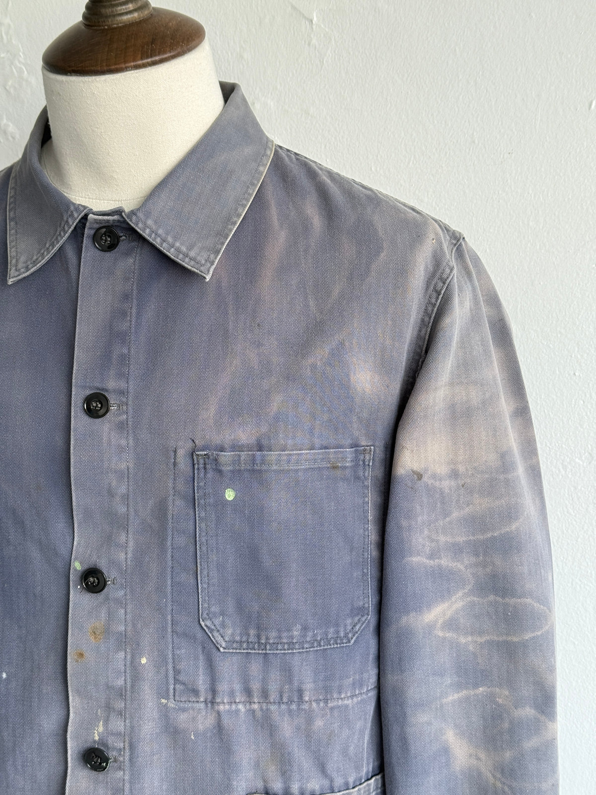 Thrashed Blue Pionier Vintage Workwear Chore Jacket CH497 - Medium