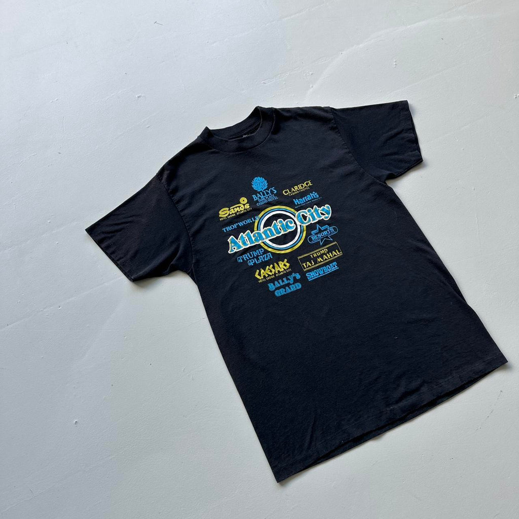 Black Atlantic City 90s Vintage T-shirt - Small