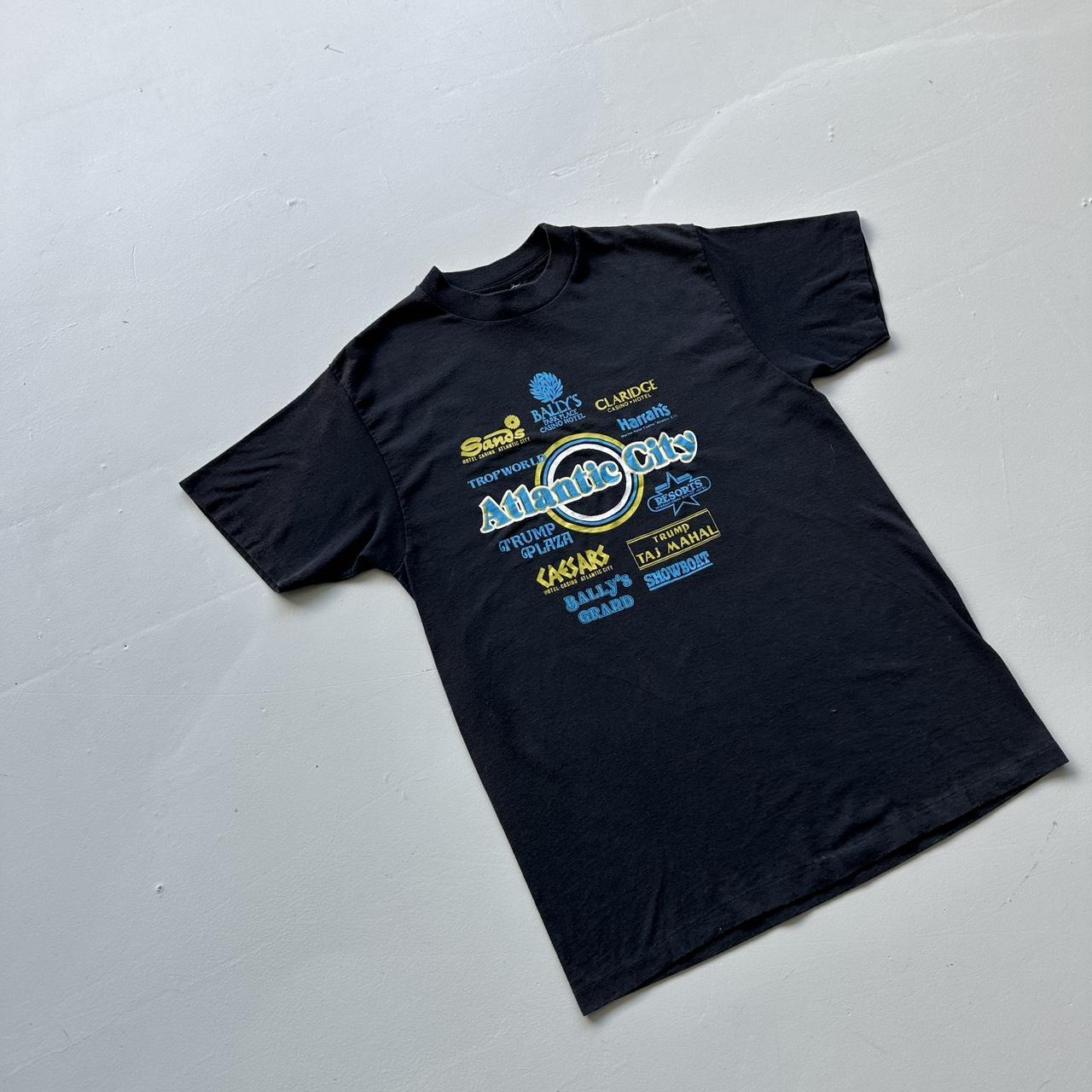 Black Atlantic City 90s Vintage T-shirt - Small