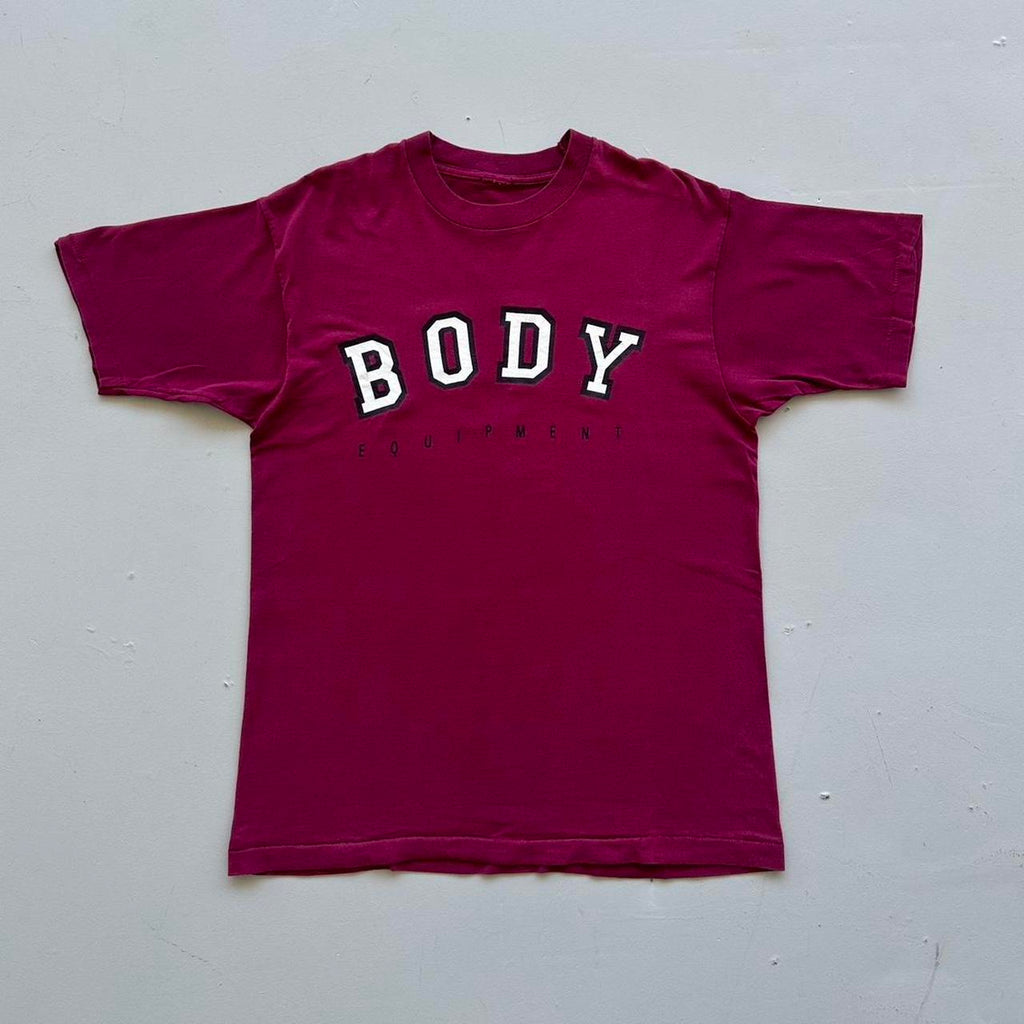 Burgundy Body Equiptment 90s Vintage T-shirt - Large