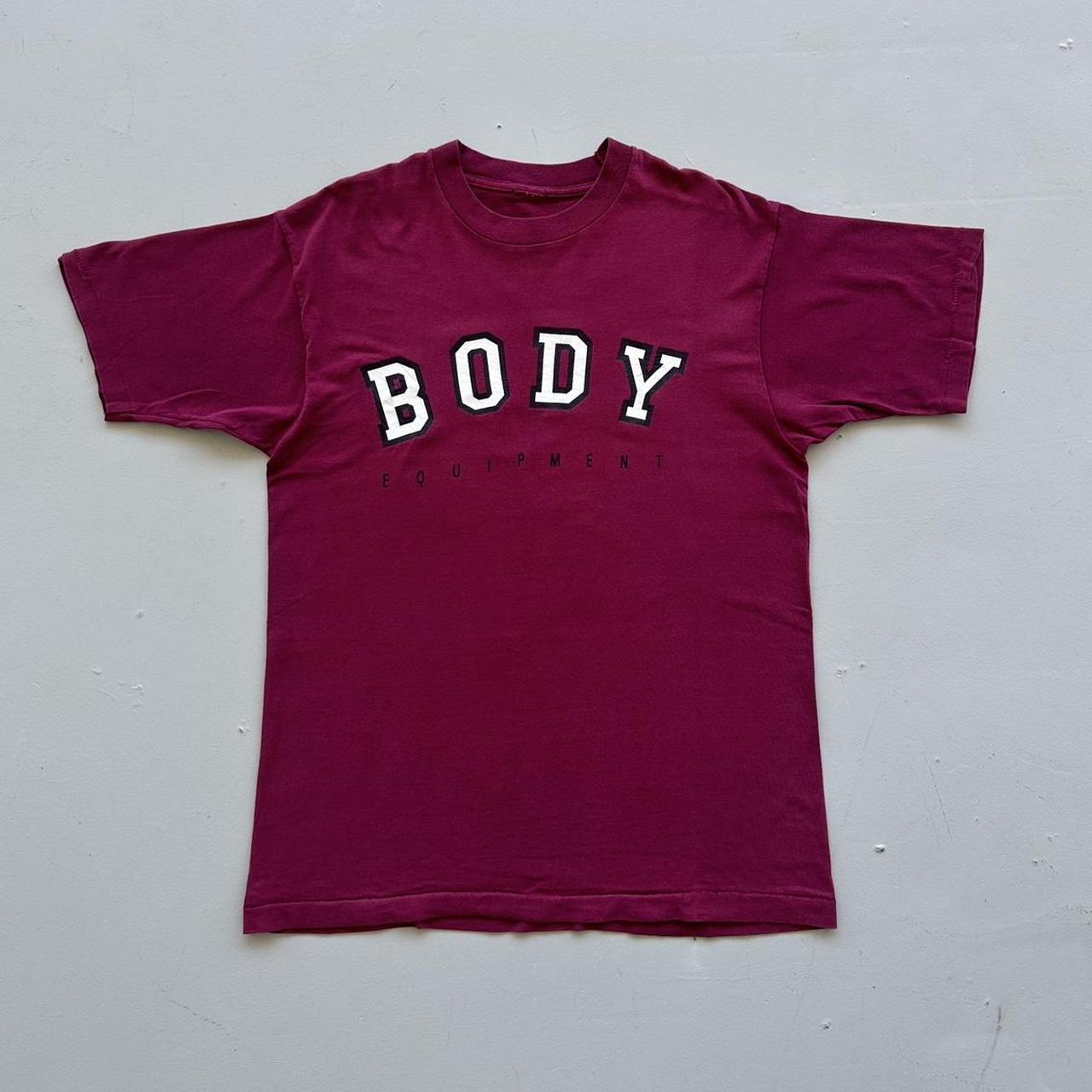 Burgundy Body Equiptment 90s Vintage T-shirt - Large