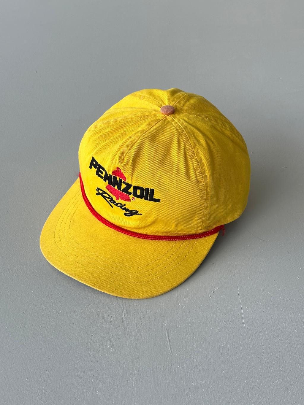 Yellow Pennzoil Racing 90's Vintage SnapBack Trucker Cap
