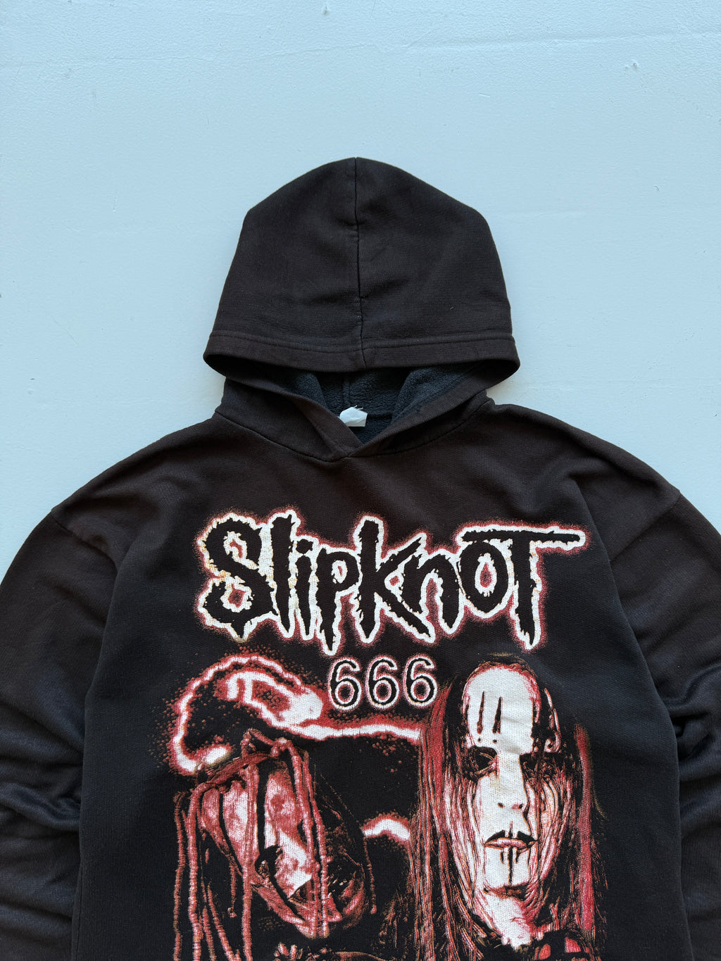 Black Slipknot 00's Vintage 666 Graphic Hoodie Jumper - Small