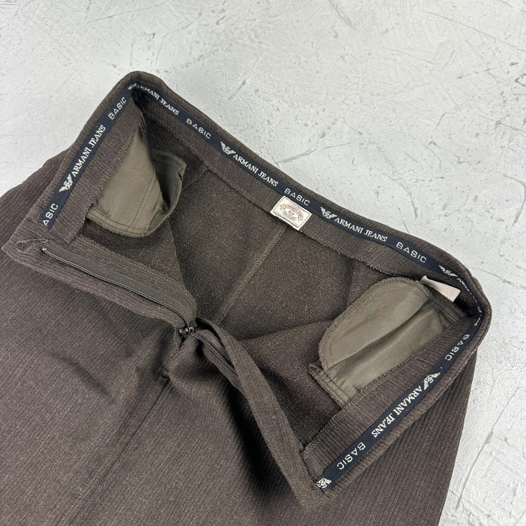Armani Brown Vintage Skirt - W28 L21 Small