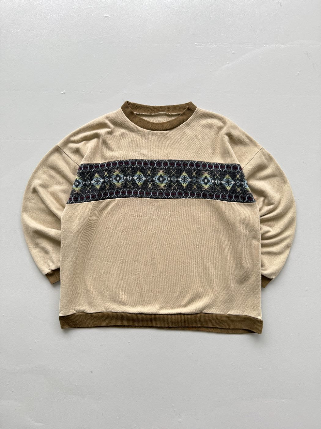 Nick Graphic Knit 80's Vintage Sweatshirt - Small/Cropped Medium