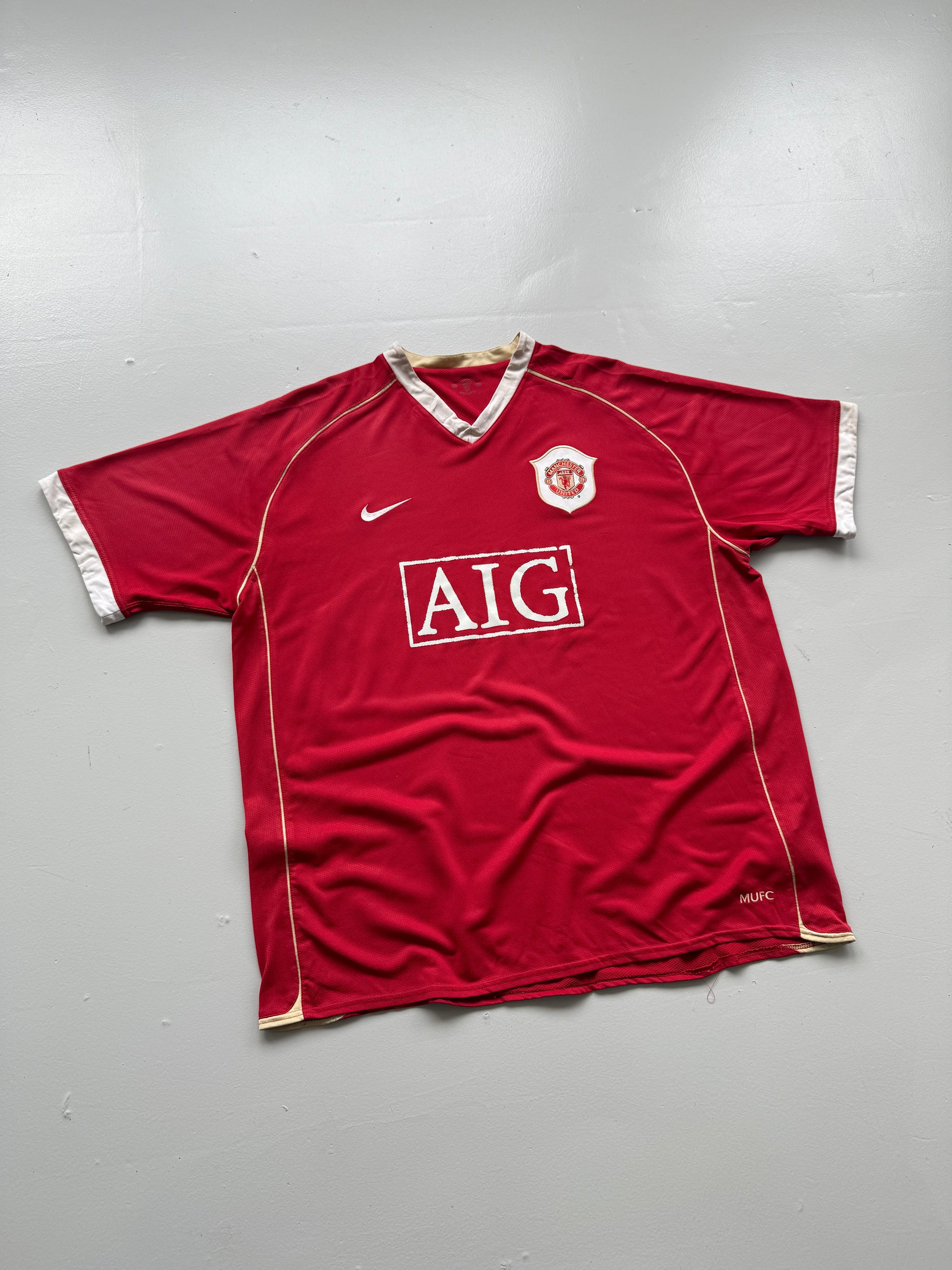 Nike Manchester United AIG 00's Vintage Home Football Shirt - XL