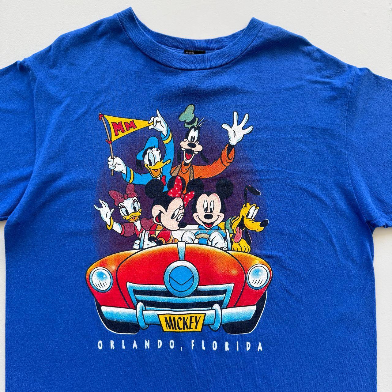 Blue Disney Orlando Florida 00s Vintage Cartoon Graphic T-Shirt - XL