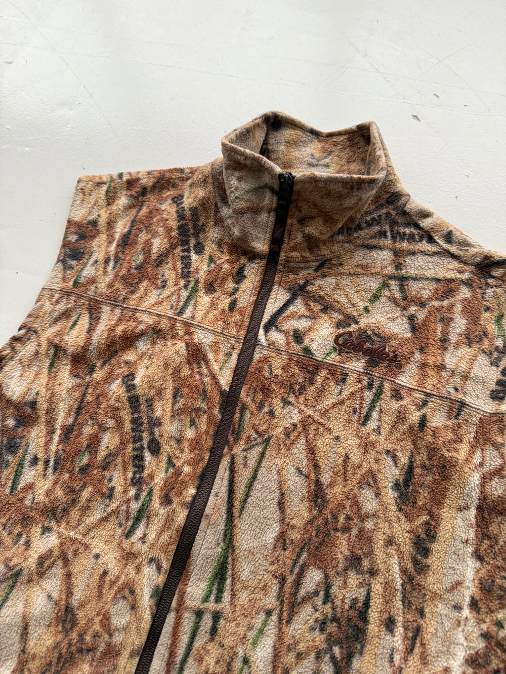 Real Tree Camo Vintage 90's Cabela's Fleece Vest - Medium