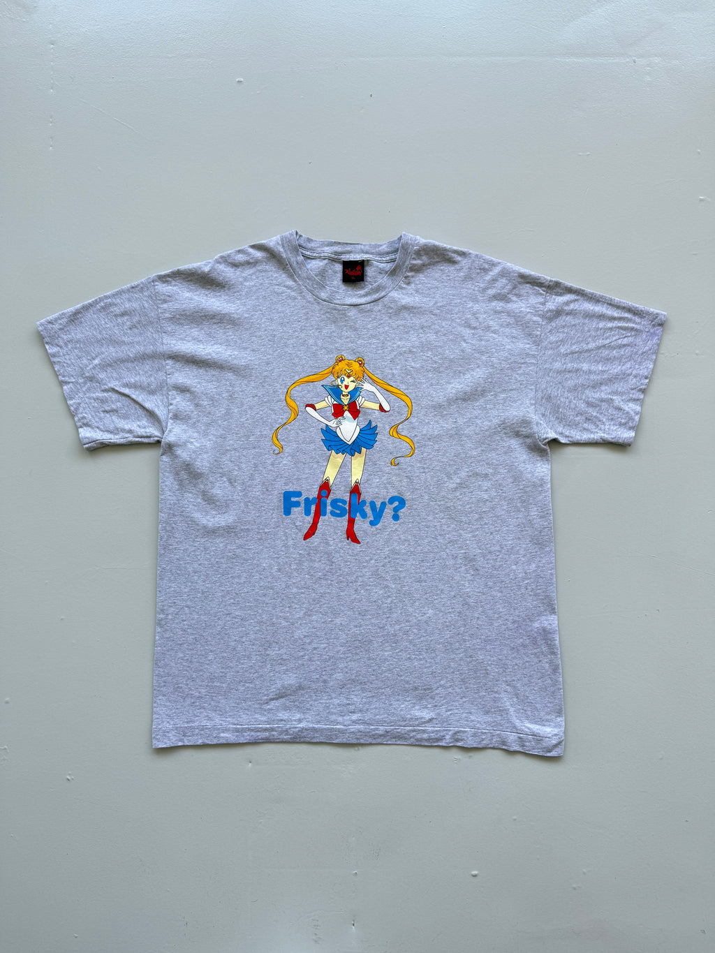 Grey Sailor Moon Frisky 90's Vintage Rare Single Stitch Graphic T-Shirt - XL