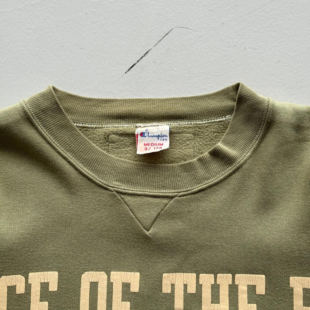 Rare Khaki Green Champion USA Rugby 80’s Vintage Graphic Sweatshirt - Medium