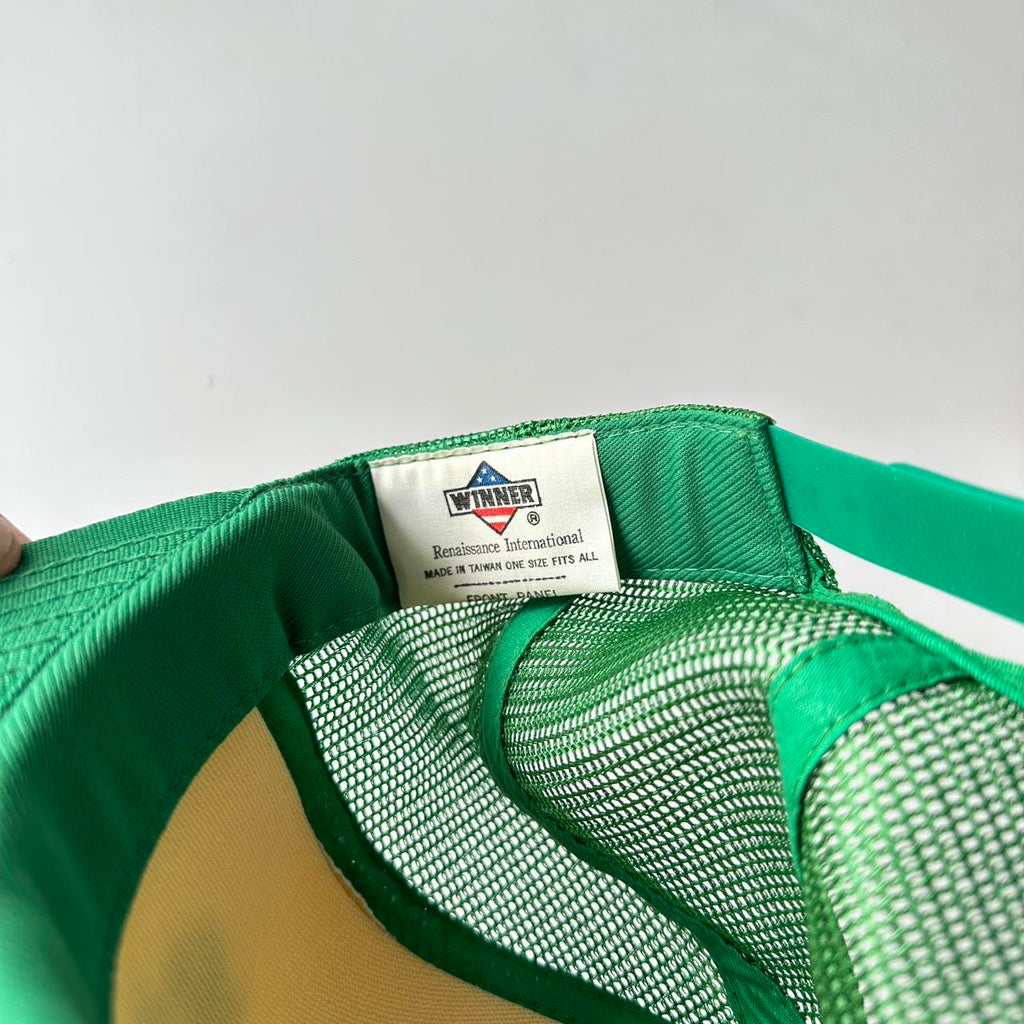 Green / White Pomp’s Mesh and Foam Trucker SnapBack Cap