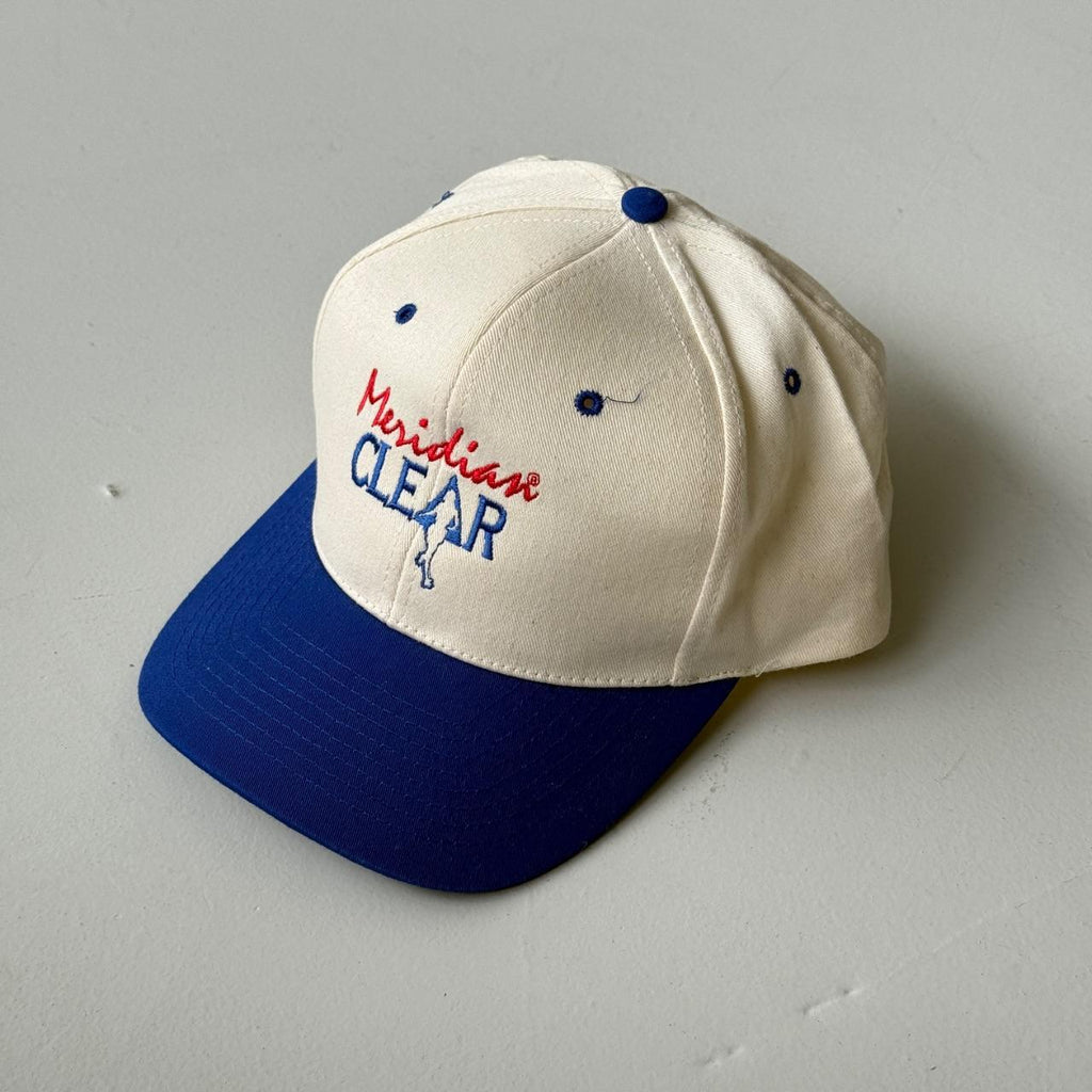 Cream Blue Mesidian Clear Vintage Cotton SnapBack Trucker Cap