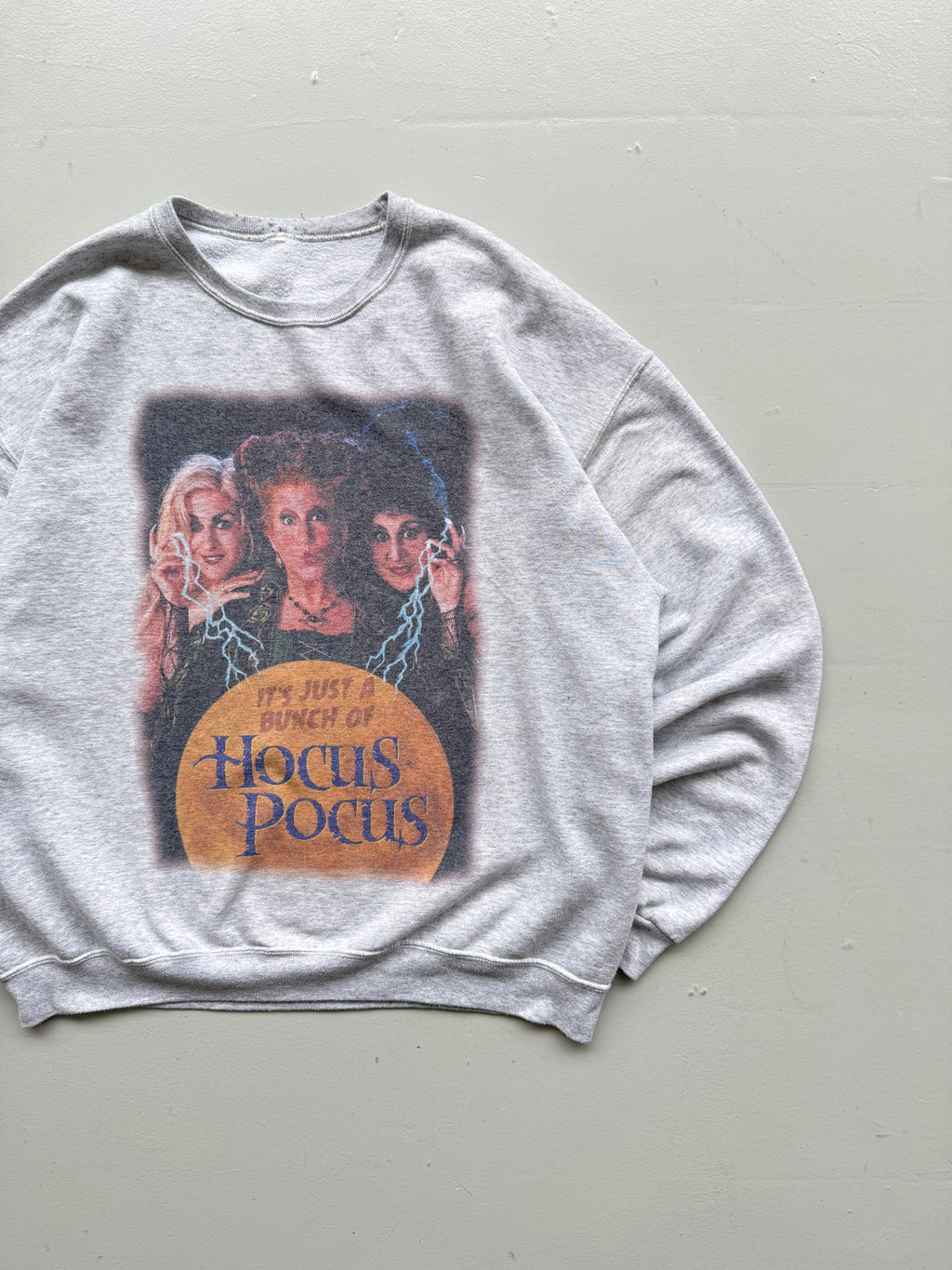 Grey Hocus Pocus 90's Vintage Movie Graphic Sweatshirt Jumper - XL