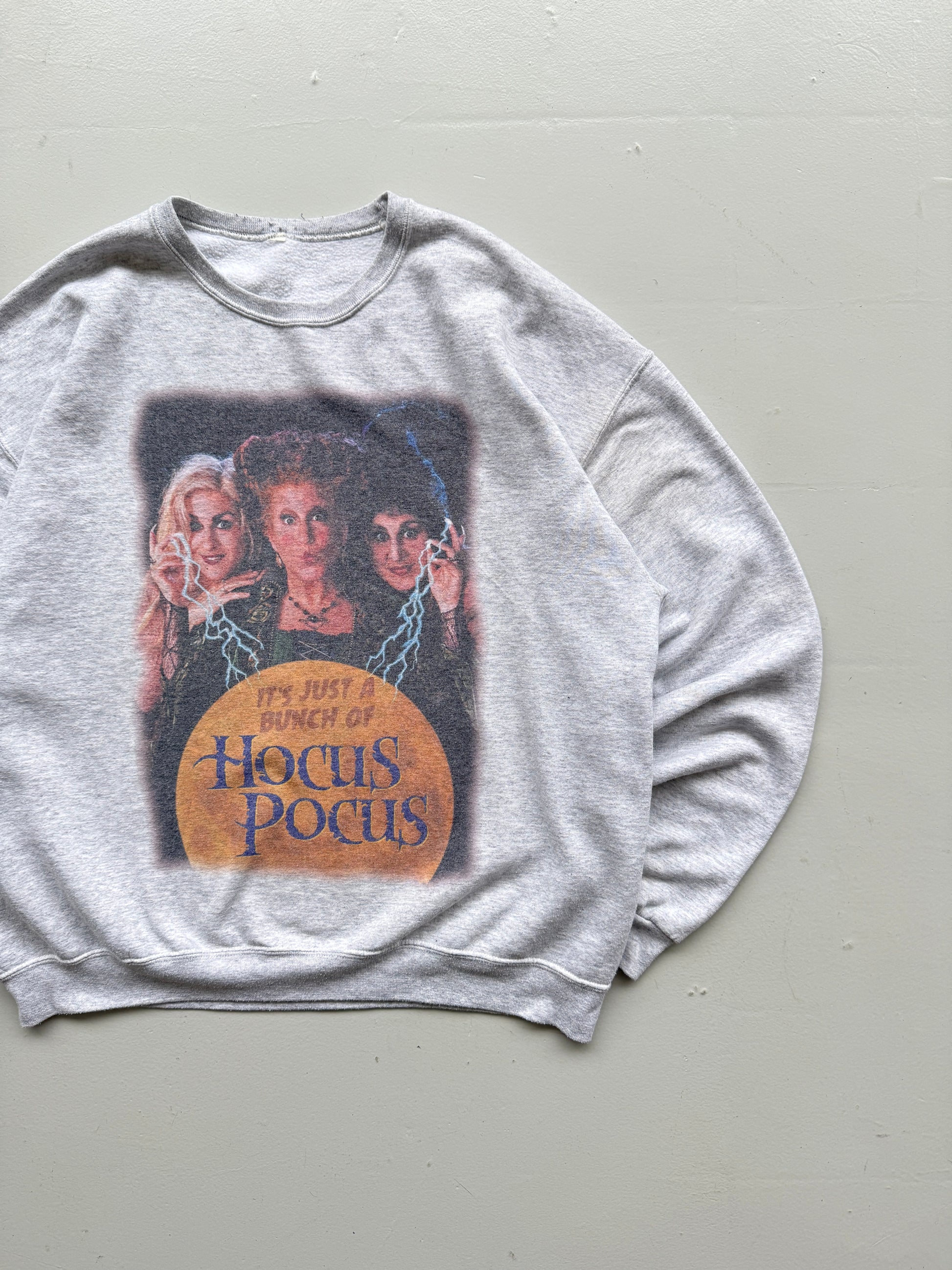 Grey Hocus Pocus 90's Vintage Movie Graphic Sweatshirt Jumper - XL