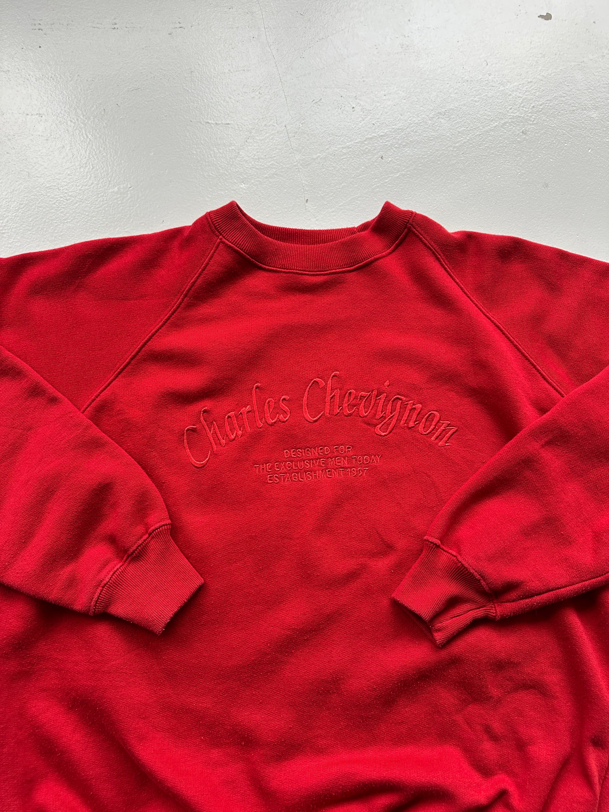 Red Chevignon Vintage Sweatshirt 90's Crewneck - Women's 8