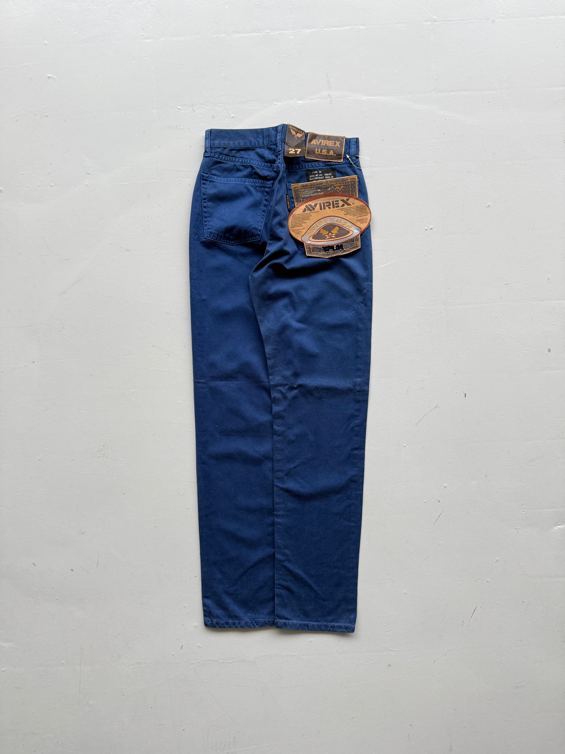 Blue Avirex Deadstock 00's Vintage High Waisted Jeans - W27 x L31.5