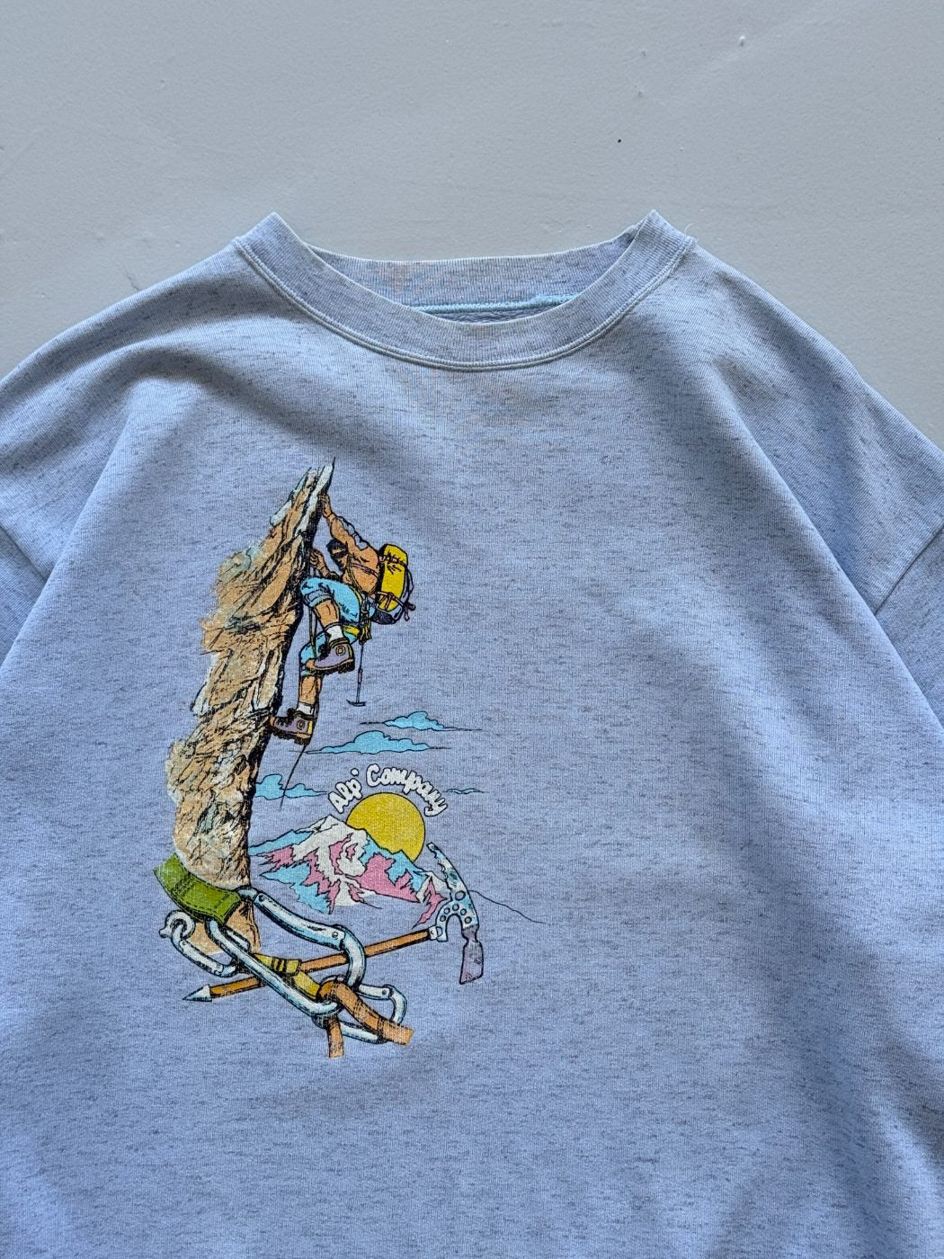 Alp Company Rock Climbing Graphic Vintage Sweatshirt - Large