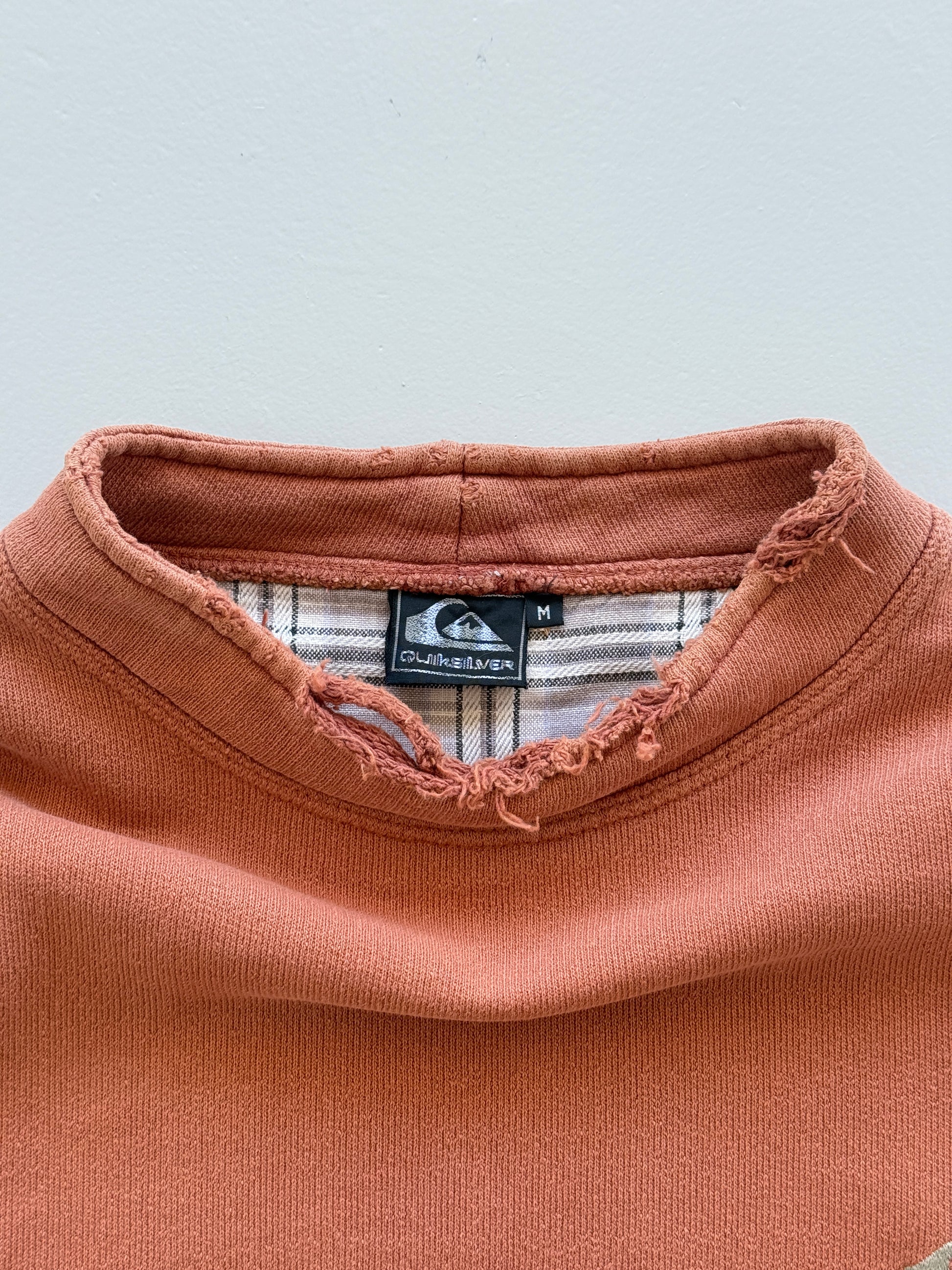 Orange Quiksilver 90's Vintage Surfer Graphic Sweatshirt Jumper- Large