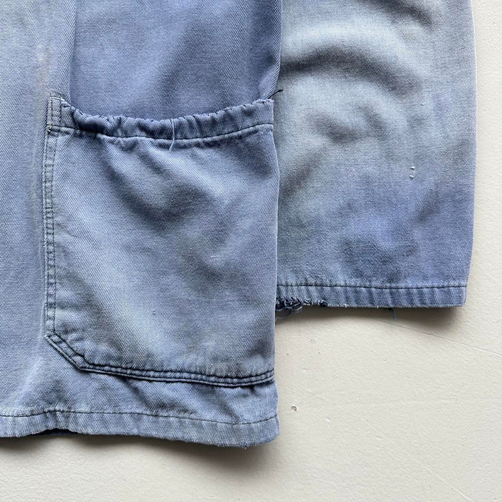Faded Blue French Workwear 80’s Vintage Chore Jacket CH007 - 2XL