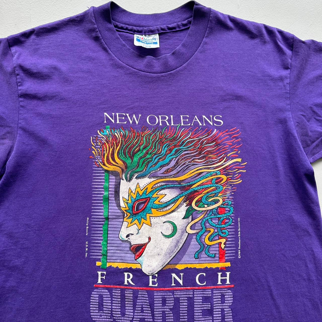 Purple New Orleans 90s Vintage T-shirt - Large