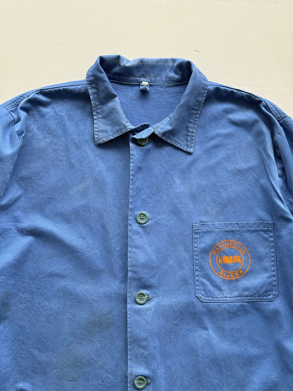 Blue French Chore Jacket 80's Vintage Workwear Jacket - XL