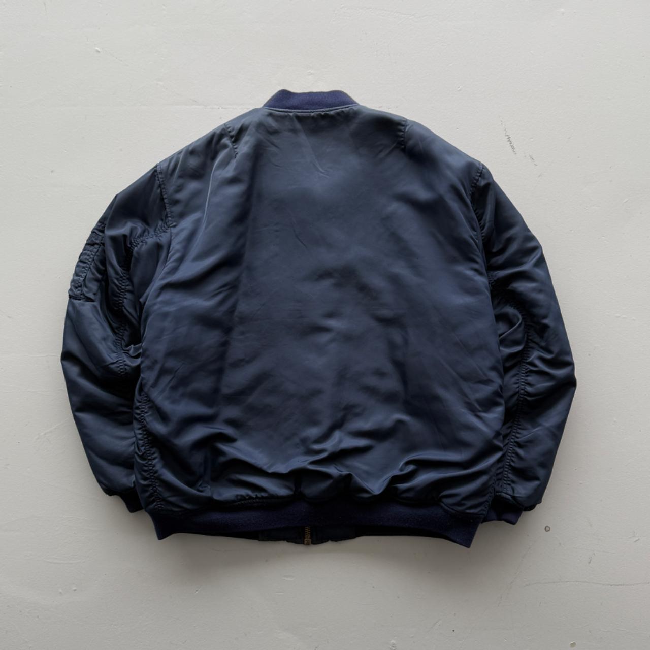 Navy Blue 80’s Vintage Bomber Jacket - XL