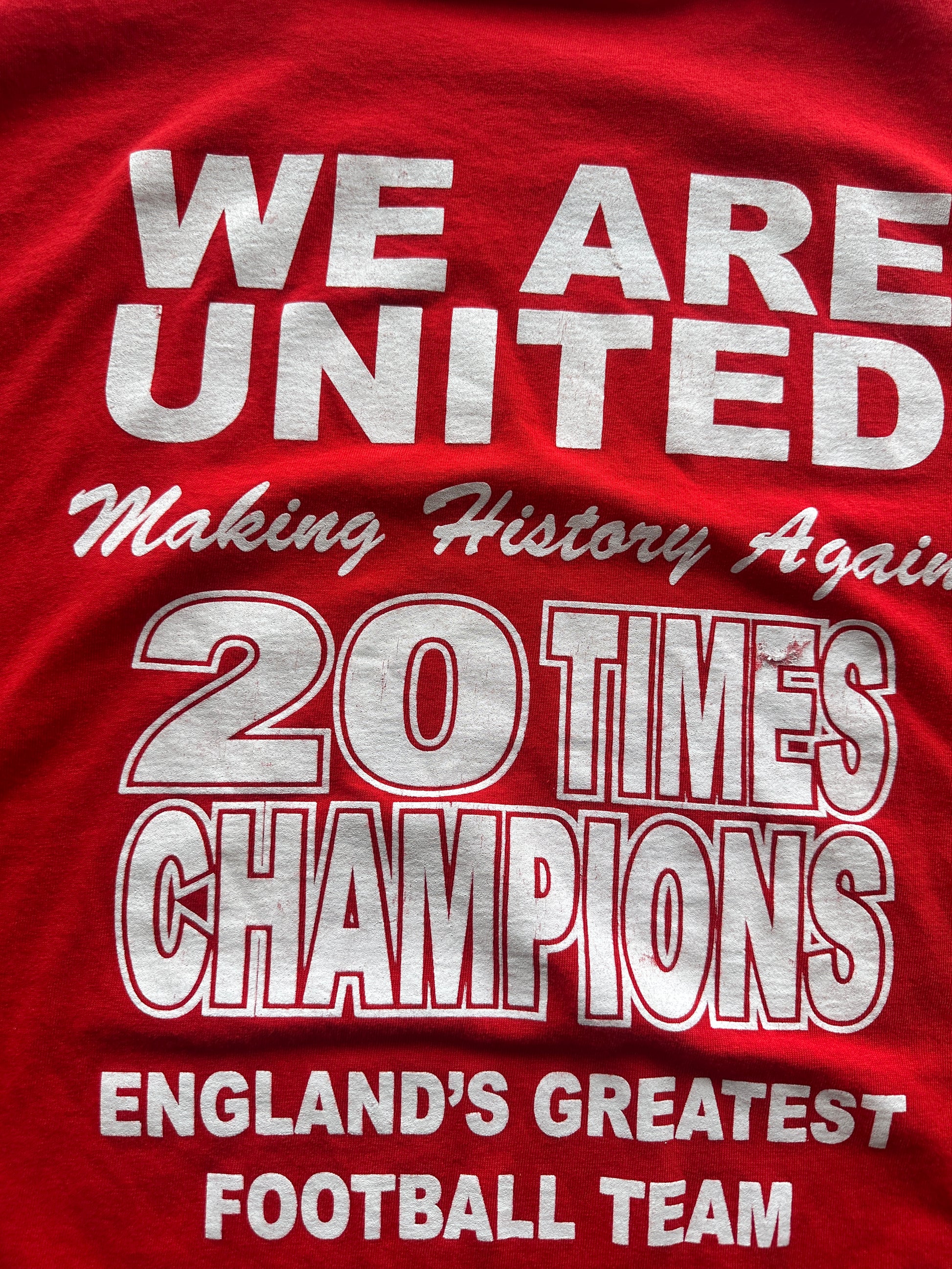 Man United 20 Times Champions 2013 Vintage T-Shirt - XL