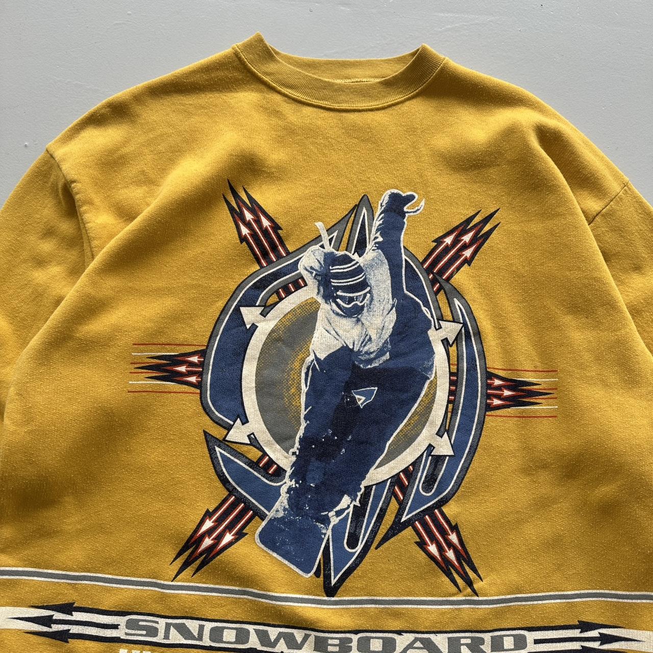 Yellow Snowboarding 90’s Vintage Graphic Sweatshirt - Large