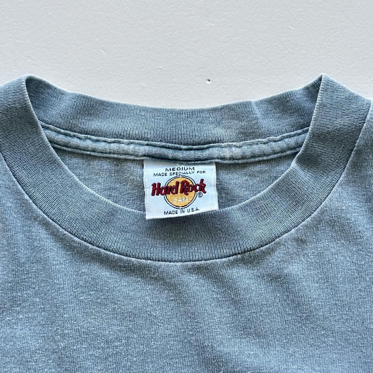 Pale Blue Over-dyed Hard Rock Memphis Vintage 90’s T-shirt - Large