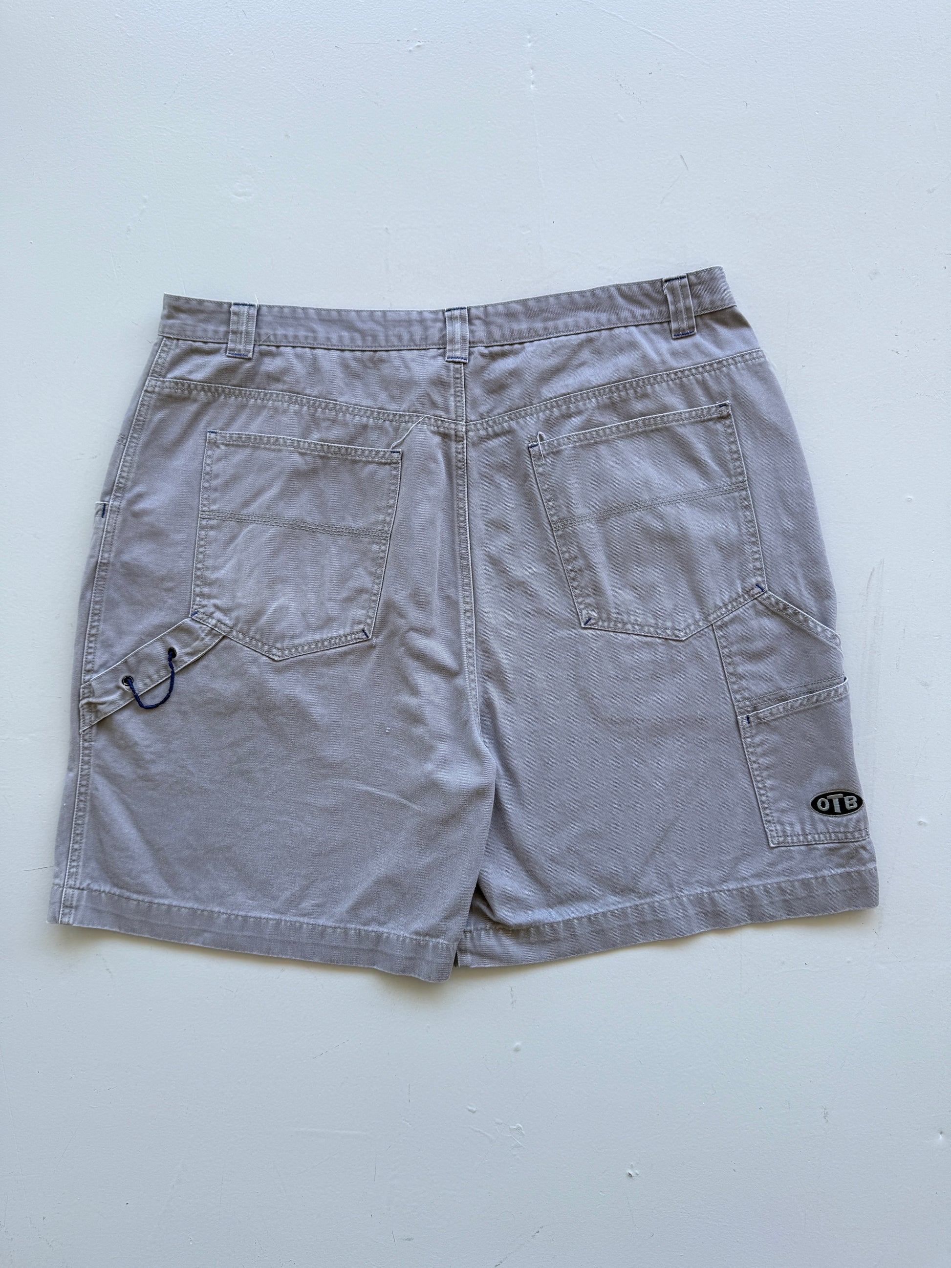 Grey One Touch Brand 00's Vintage Baggy Climbing Shorts - W40 x L7