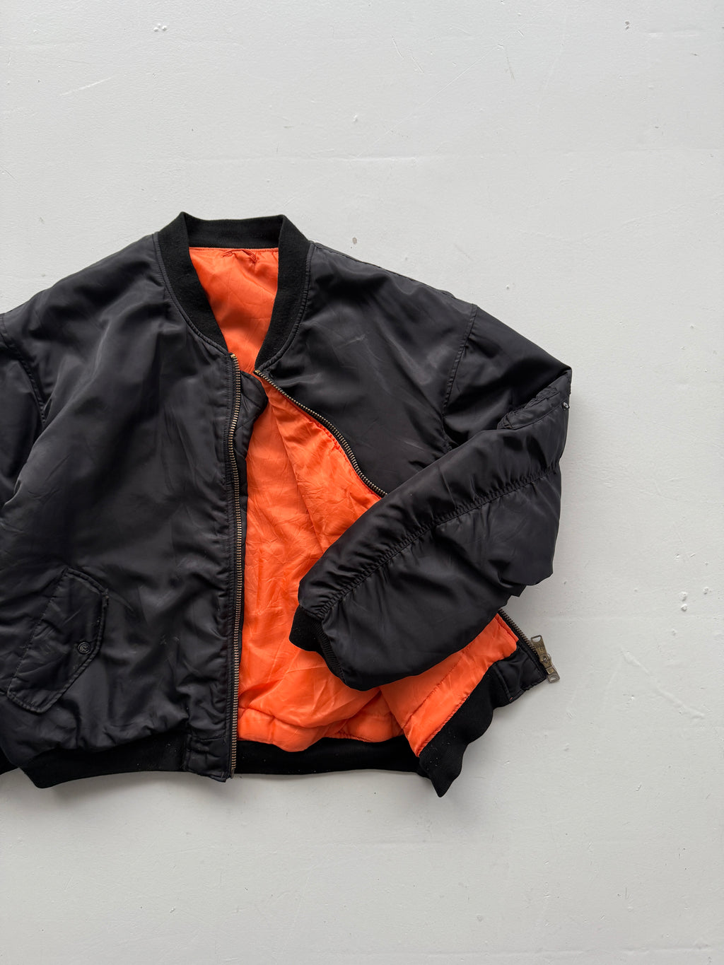 Black Reversible 90's Vintage Bomber Jacket - XXL