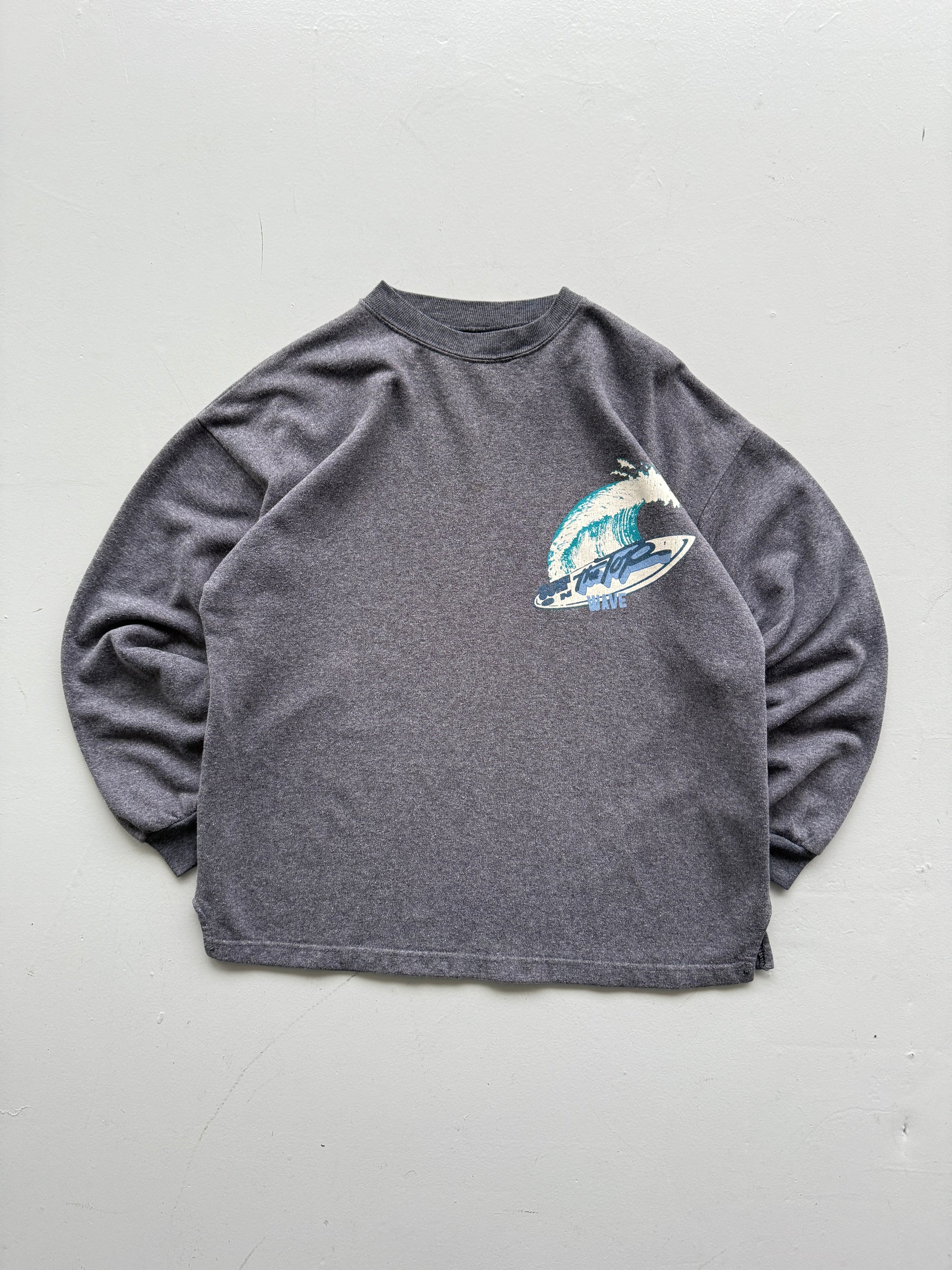 Grey Brownie 90's Vintage Surfer Graphic Sweatshirt Jumper - Small