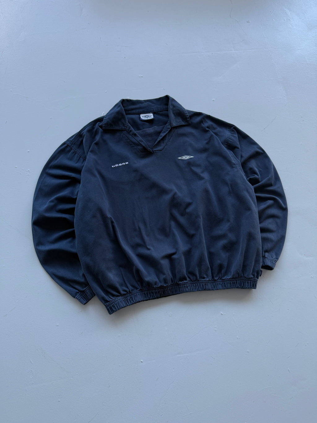 Umbro Navy Cotton 90's Vintage Training Sweatshirt - XL