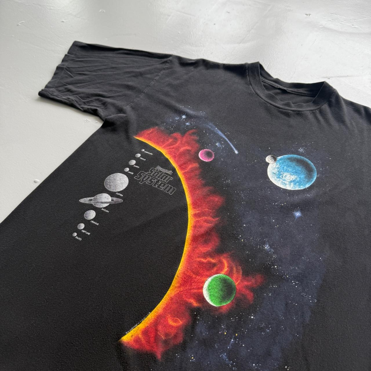 Black Solar System 90s Vintage Graphic T-Shirt - XL