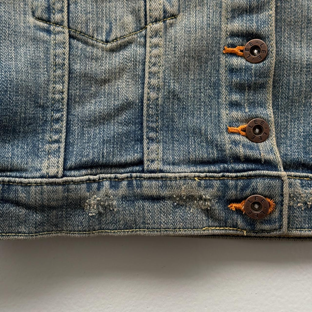 Lee Cropped Denim Vintage Y2K Jacket - Womens Size 8