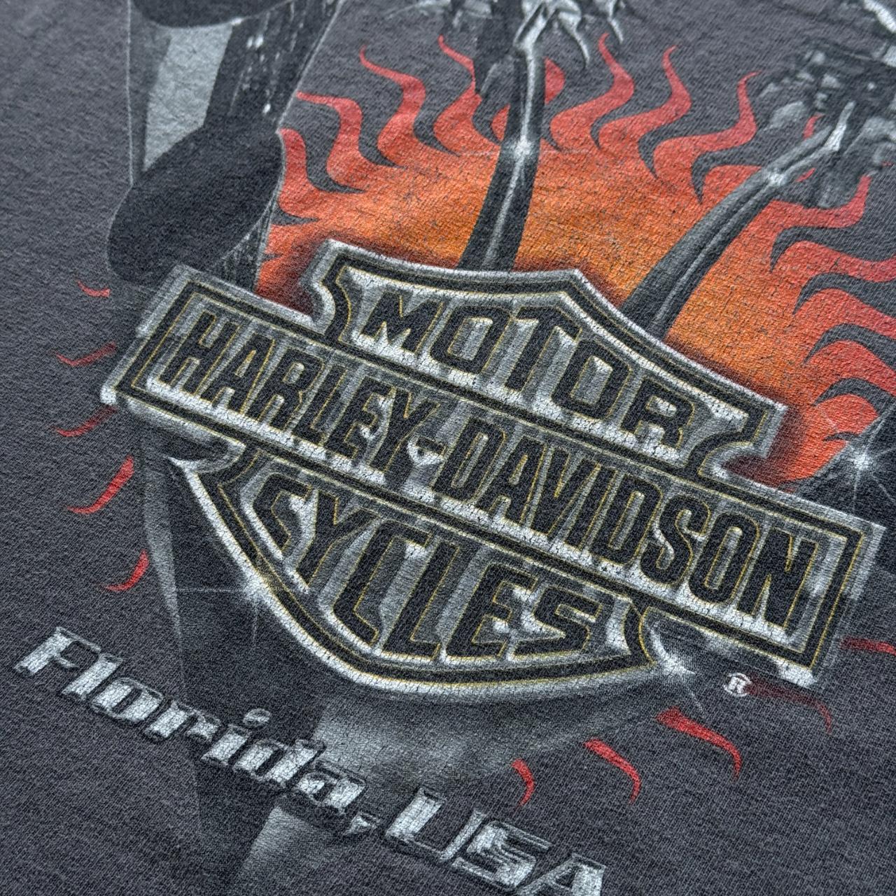 Grey Harley Davidson Chrome Orlando Florida Vintage 90’s T-shirt - 2XL