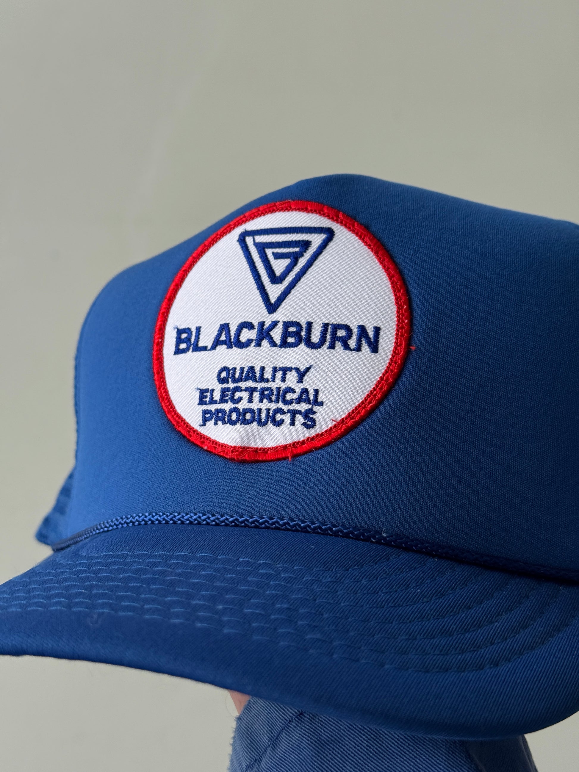 Blue Blackburn Vintage Foam and Mesh Workwear SnapBack Trucker Cap