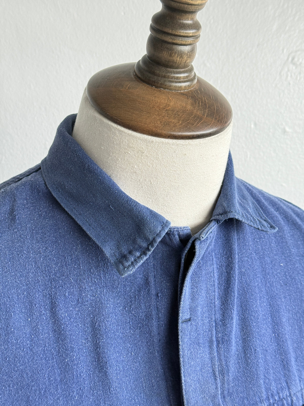 Faded Blue French 1960's Vintage Workwear Chore Jacket CH523 - Small