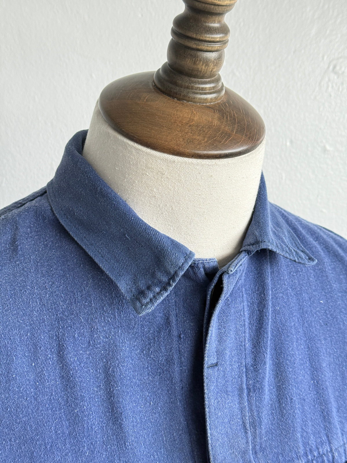 Faded Blue French 1960's Vintage Workwear Chore Jacket CH523 - Small