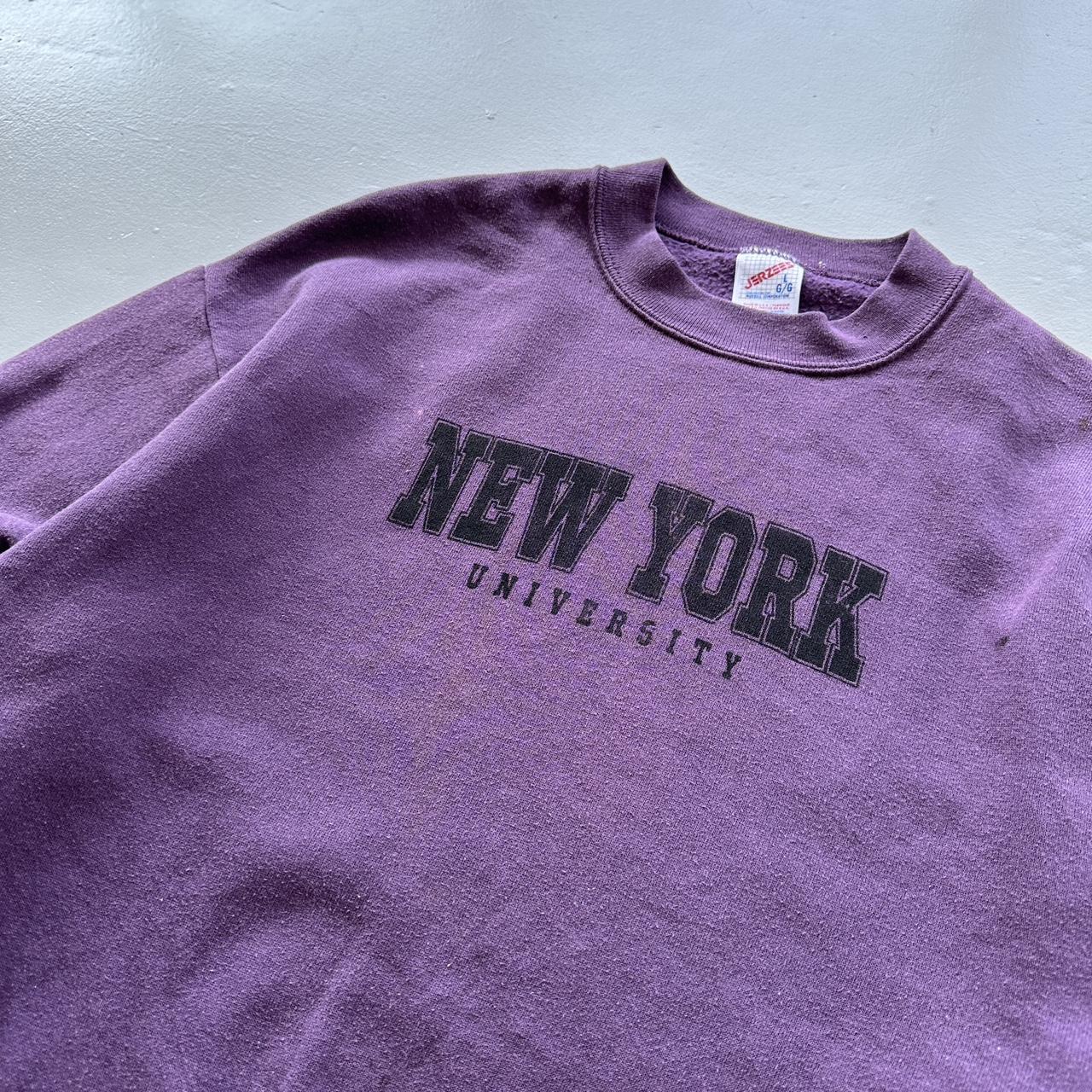 Purple New York University 90s Sweatshirt - Large