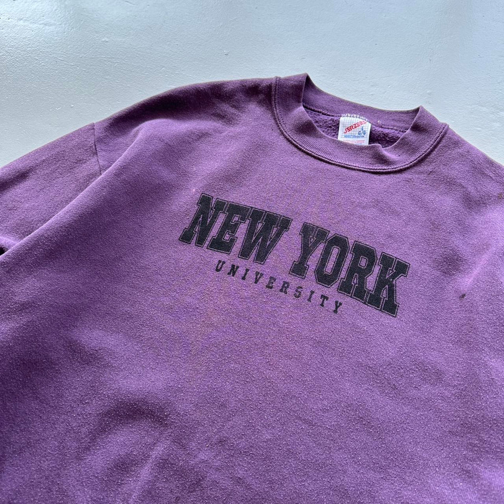Purple New York University 90s Sweatshirt - Large