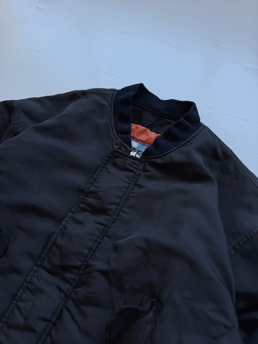 Black Acro Pole 90's Vintage Bomber  Jacket - Medium