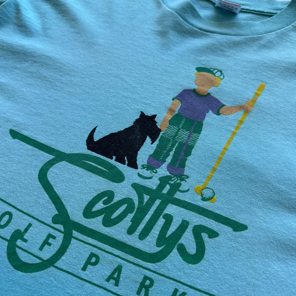 Aqua Blue Scotty's Golf Park 90s Vintage T-shirt - XL
