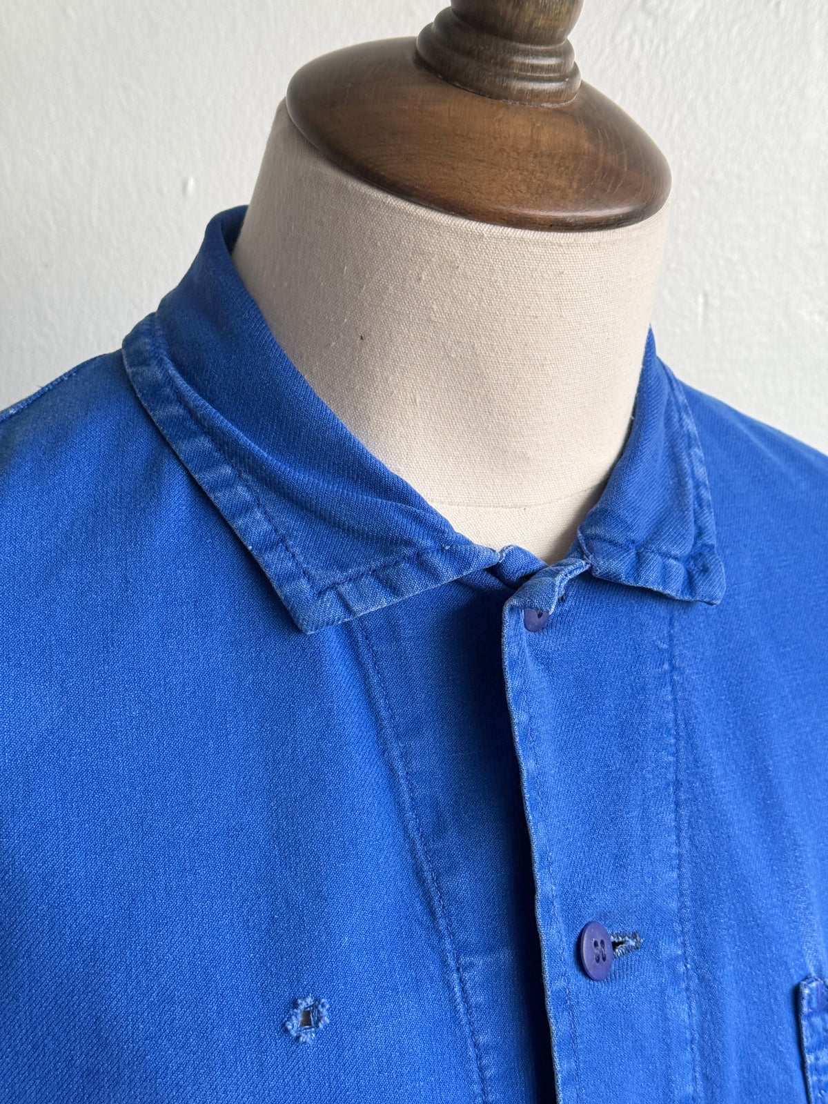 Thrashed Blue Beugnet 60's Vintage Workwear Chore Jacket CH556 - Medium