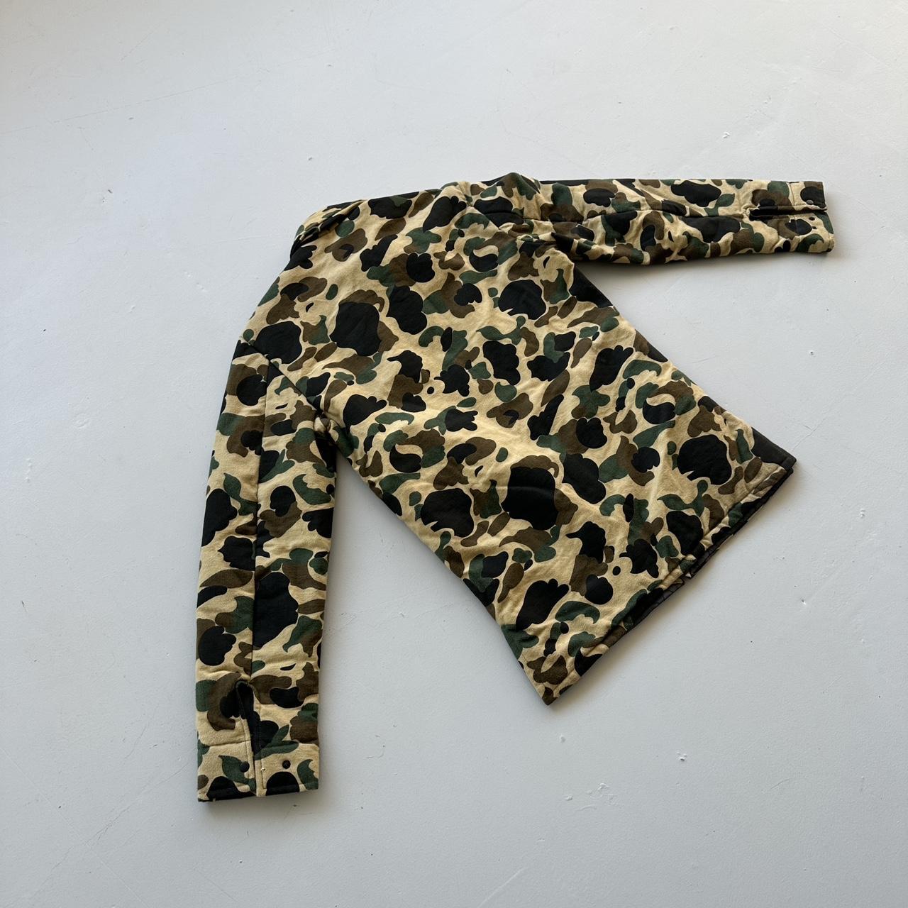 Felt Padded Camo Military 1970s/80s Overshirt - Small