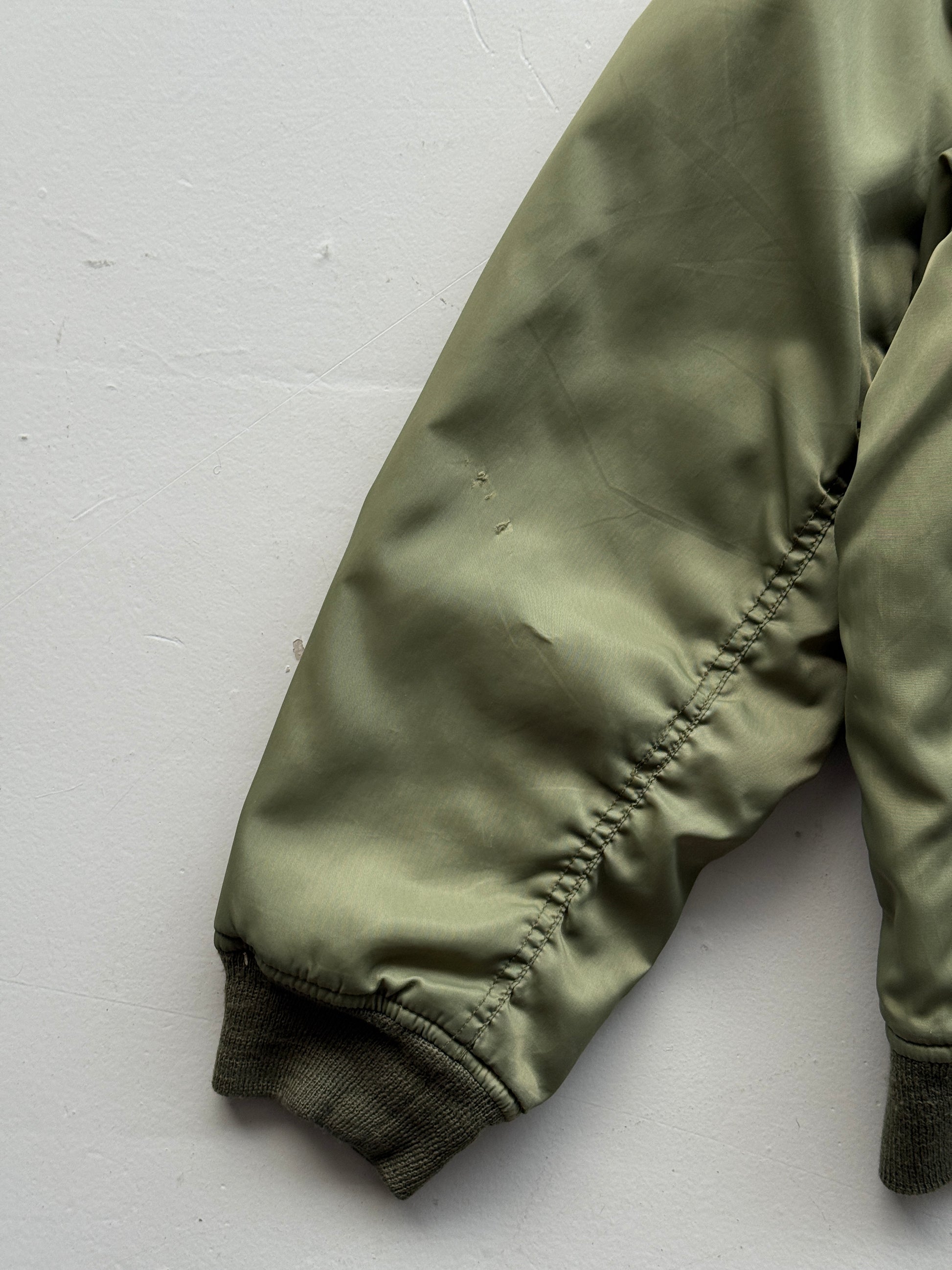 Khaki Green 90’s Vintage Bomber Jacket - Large